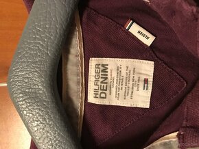 TOMMY HILFIGER originál bordo damske tricko S/M - 4