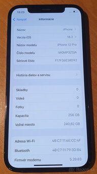 iPhone 12 PRO 256 GB pacific blue veľmi pekný stav - 4