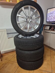 Zimné pneu 215/55 R17 a hliníkové disky MAK Wolf 7x17, 5x100 - 4