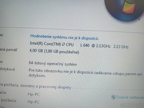 predám Hp elitebook 2540p ,Intel core i7 ,4gb ram ,Windows 7 - 4