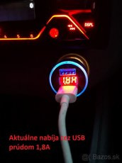 Nabíjačka USB do auta/kamiónu a indikátor stavu akumulátora - 4