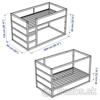 Predám detskú posteľ Ikea Kura s matracom - 4