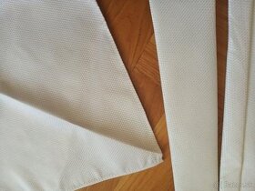 Biela svadobná kravata v odtieni IVORY s jemnými trblietkami - 4