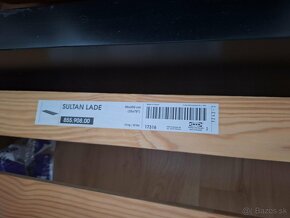 Ikea malm cierna 90x200 s rostom a matracom - 4