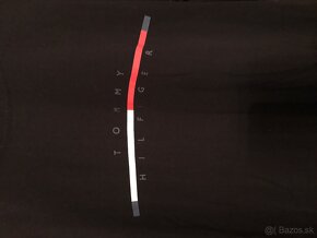 TOMMY HILFIGER black pánske tricko XL - 4