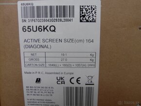 4K Ultra HD Smart TV  Hisense 65 U6KQ-TAKMER NOVÝ - 4