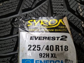 225/40 r18 92H XL zimné 4 ks SYRON - nejazdené - 4