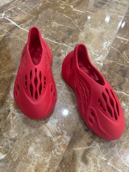 Red Adidas Yeezy Foam Rnnrs - 4