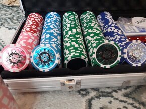 Poker sada 500 ks + nahradne zetony + cestovna sada - 4