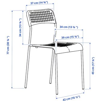 Ikea ADDE Stolička, čierna - 4