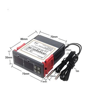 Duálny digitálny termostat, presnosť 0,1; spínaný výkon 10A - 4