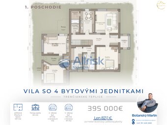 VILA so 4 bytovými jednitkami v kúpeľnom meste Trenčianske T - 4