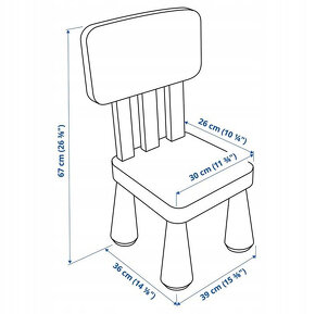 IKEA MAMMUT Detský stôl a stolička - 4