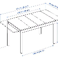 Kuchynsky stol - rozkladaci, breza, Ikea 118/173x78 cm - 4