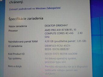 predám notebook HP PROBOOK 645 G4 , WINDOWS 10 - 4