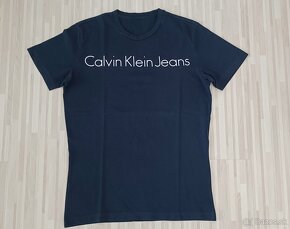 Pánske modré tričko CALVIN KLEIN - 4