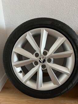 Orig. ŠKODA ALU Disky 16", 5x100, ET46 + DUNLOP 215/45 - 4