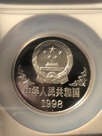 10 yuan Lunarna séria 1998 Tiger proof 1 oz. PF69 - 4