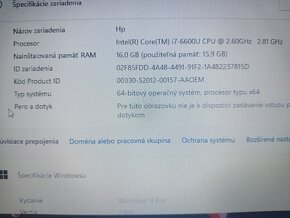 predám Hp elitebook 820 g3 ,Intel i7 ,16gb ram ,ssd , Win 11 - 4