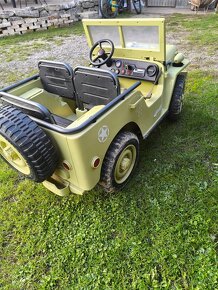 Detský elektrický Jeep Willys 4x4 trojmiestny béžový - 4