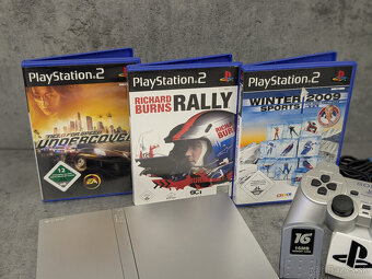 Playstation 2 Slim, ovládač, 3 hry Need for Speed, Rally... - 4