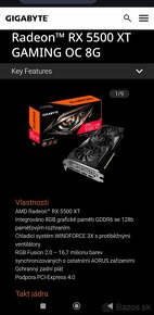 Predám gigabyte rx5500xt 8gb gaming OC - 4