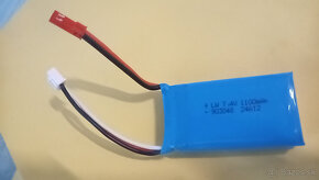 Akumulátor 7,4V 1100 mAh Li-Pol BEC JST konektor - 4