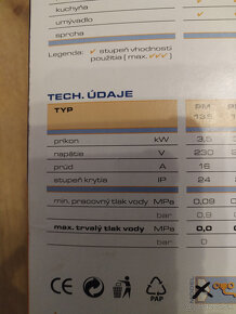 Elektrický prietokový ohrievač HAKL PM-B 135 3,5 kW - 4