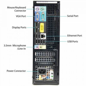 DELL 7010 SFF, I5-2400, 8GB RAM, 256GB SSD Verbatim, W10Pro - 4