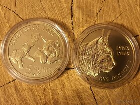 5 eurové Slovenske mince Včela medonosná  Vlk D - 4