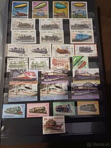 predám poštové známky - vlaky - viac štátov - 4