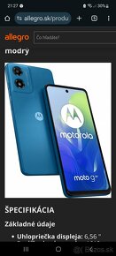 Predám nový mobilný telefón Motorola Moto G 04 - 4