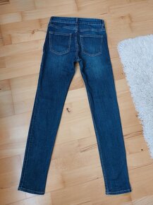 Modre skinny 36 takmer nenosene - H&M - 4