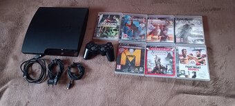 Ps3 slim s pohybovými ovládačmi a hrami - 4