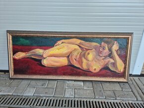 Obraz akt žena Olej na plátne 130 x 50 cm - 4