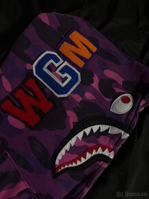 BAPE Camo Shark full Zip Hoodie (Purple) - 4