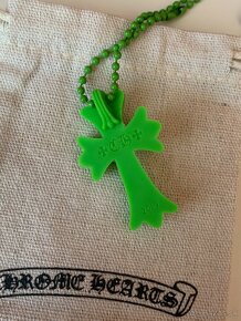 CHROME HEARTS SILICONE CROSS NECKLACE GREEN - 4