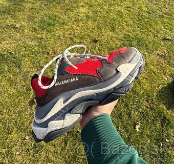 Balenciaga Triple S Red Black - 4