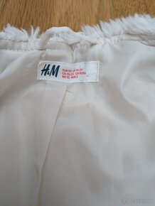 Biely kabátik H&M  veľ 92 - 4