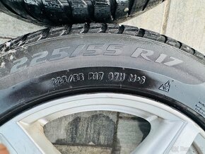 Zimné Pneu 225/55R17 + disky dezent Audi A6 5x112 - 4