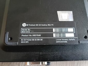 HP ProDesk 600 G6 Mini HTPC - záruka 03/ 2027+DVDRW mechanik - 4