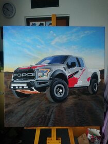 Akryl | Ford Raptor F-150 | 80x80 CM - 4