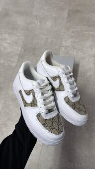 Nike Air Force 1 White - Gucci Custom Fabric Leather - 4