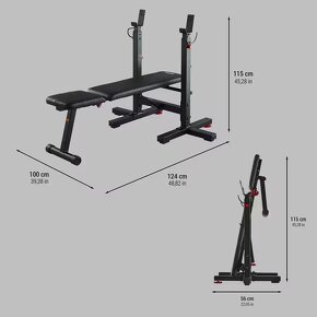 Nastaviteľná skladacia lavička CORENGTH/DECATHLON   -   NOVÁ - 4