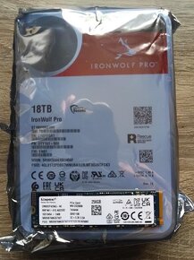 18TB IronWolf PRO - v zaruke + 256GB TLC Nvme - NOVÉ. - 4