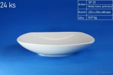 Dizajnové GASTRO štvorcové porcelánové taniere SQUARE 96ks - 4