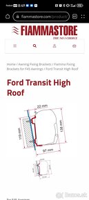 Držiak na Markízu Fiamma  Ford Tranzit ,Transportér T5 - 4