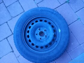 Plechové disky 5x112 + zimné pneu 195/65 R15 - 4