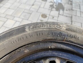 Plechové disky 5x100 R14+zimné pneumatiky 185/60 R14 - 4