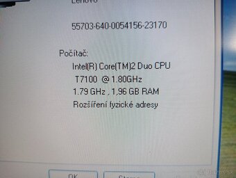 predám IBM LENOVO THINKPAD T61 , WINDOWS XP , bez baterky - 4